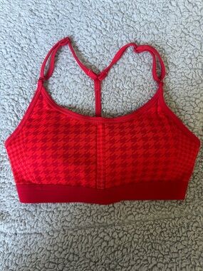 Nike Red Houndstooth Sports Bra